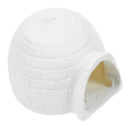 FUNOMOCYA Realistisches Resin EIS Haus Modell Stabile Miniatur Figurine Dekoratives Iglu Ornament für Kinderzimmer Schreibtisch und Gartendeko Handgefertigtes Detailobjekt von FUNOMOCYA