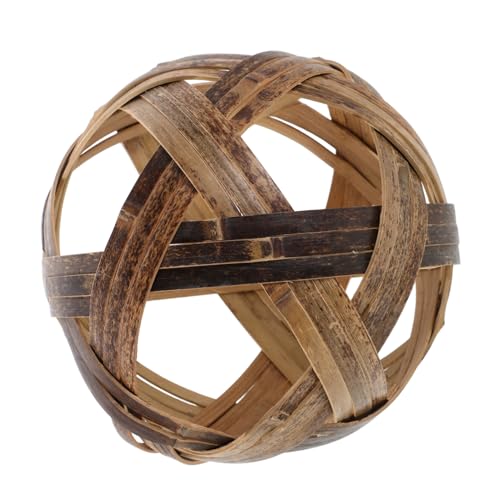 FUNOMOCYA Retro Bambus Fußball für Großer Jonglierball aus Natürlichem Bambusgeflecht Traditionelles Cuju Design Kindersicheres Outdoor und Indoor Koordination und Bewegung von FUNOMOCYA