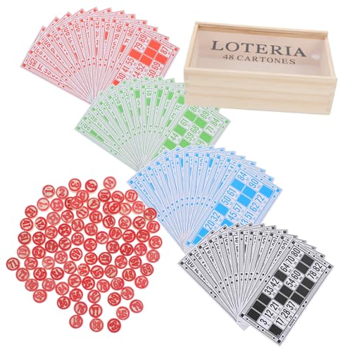 FUNOMOCYA Russisches Bingo Spielset aus Familienspiel für Fördert Logisches und Zahlenerkennung Tragbares Brettspiel für Familienzusammenkünfte und Partyspaß von FUNOMOCYA