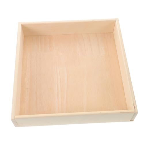 FUNOMOCYA Sandspielzeug Holz Sandkasten Tisch Quadratische Desktop Sandaufbewahrungsbox Montessori Sandspielschale für Drinnen Platzsparend für Kleine Räume und Spielzimmer von FUNOMOCYA