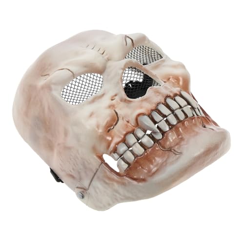 FUNOMOCYA Schädel Gesichtsdekoration schreckliche masken 3D-Skelettmasken skelettierte Kopfbedeckung Gruselige Halloween-Masken Halloween-Schädelmaske schreckliche Schädelmaske Plastik Weiß von FUNOMOCYA
