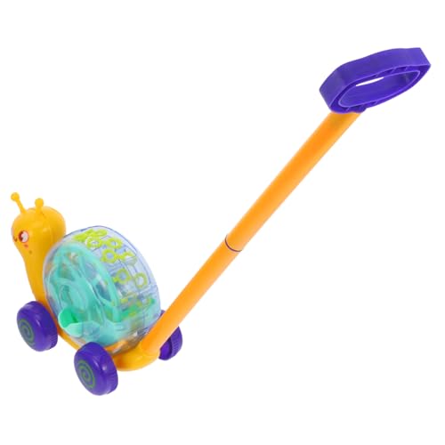 FUNOMOCYA Schneckenblasenmaschine Macher Hersteller Schaum Herstellung Seifenblasenmaschine Für Partys Seifenblasengebläse Für Den Außenbereich Seifenblasenset Abs Yellow von FUNOMOCYA