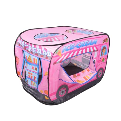 FUNOMOCYA Spielzelt Eiswagen aus Reißfestem Geruchsneutralem Vliesstoff Leichtes Indoor Outdoor Zelt Sicher und Strapazierfähig für Geburtstage und Freizeitspaß von FUNOMOCYA