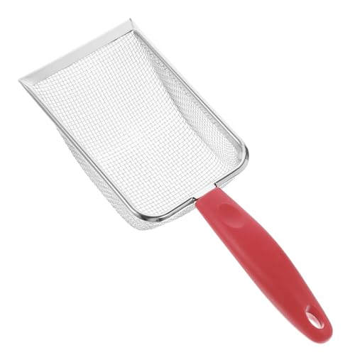 FUNOMOCYA Strandnetz Schaufel Sandfilter Sandsieb Strandspielzeug Rot Mesh Robust zum Sammeln von Muscheln und Graben Am Strand von FUNOMOCYA
