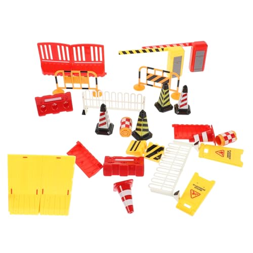 FUNOMOCYA Teiliges Miniatur Verkehrszeichen Realistisches Straßensperren Verkehrsschild Modell Lehrreiches Rollenspiel für Fördert Verkehrssicherheit und Kreatives von FUNOMOCYA