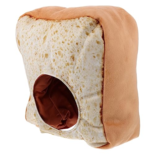 FUNOMOCYA Toastbrot Hut Plüsch Mütze Lustiges Kostüm Accessoire für Partys Fotorequisiten und Rollenspiele und Bequem für Alltägliche Verwendung und Maskeraden von FUNOMOCYA