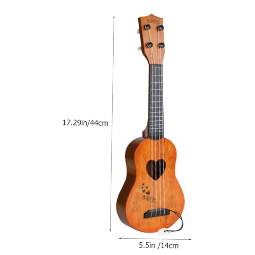 FUNOMOCYA Ukulele Kunststoff Musikinstrument für Frühe Bildung Stabiles Lernspielzeug für Mädchen und Jungen Realistische Nachbildung für Musikalische Frühförderung und Zufällige Farbe von FUNOMOCYA