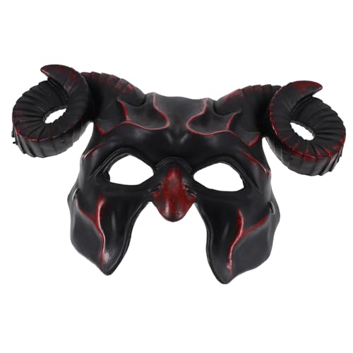 FUNOMOCYA Verstellbare Halloween Maske mit Elastischem Band PU Ox Horn Design Cosplay Masquerade Maske für Kostüm Party Foto Requisite Damen und Herren Bequem und Leicht FUNOMOCYA Verstellbare Halloween Maske mit Elastischem Band PU Ox Horn Design Cosplay Masquerade Maske für Kostüm Party Foto Requisite Damen und Herren Bequem und Leicht von FUNOMOCYA