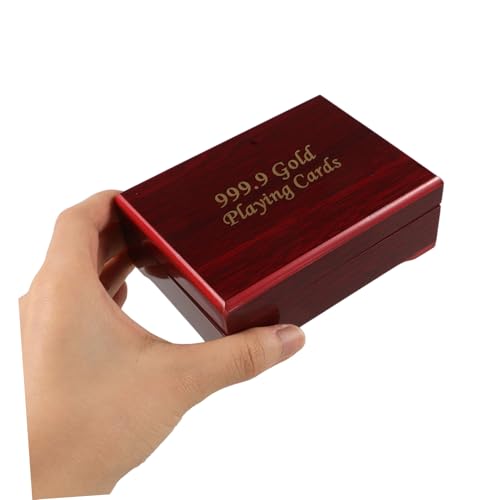 FUNOMOCYA Vintage Holz Poker Aufbewahrungsbox Stabile Kompakte Spielkarten Holzkiste Vielseitiger Kartenhalter für Zuhause und Büro von FUNOMOCYA
