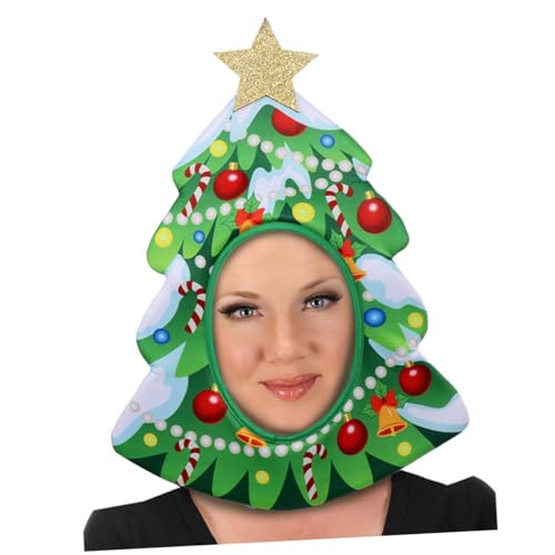 FUNOMOCYA Weihnachtlicher Cosplay Kopfschmuck Weihnachtsbaum Design Party Requisiten Leicht Atmungsaktiv Für Festliche Aufführungen Und Weihnachtsfeiern von FUNOMOCYA