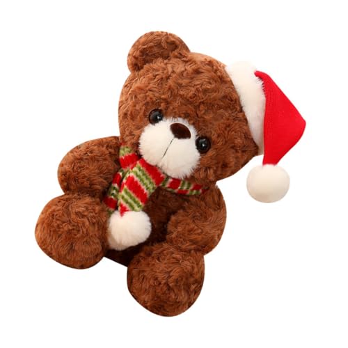 FUNOMOCYA Weihnachtlicher Plüschbär Tiefbraun Kuscheltier Dekoration für Mädchen Frauen Festliche Weihnachtsatmosphäre Niedlich und Flauschig FUNOMOCYA Weihnachtlicher Plüschbär Tiefbraun Kuscheltier Dekoration für Mädchen Frauen Festliche Weihnachtsatmosphäre Niedlich und Flauschig von FUNOMOCYA
