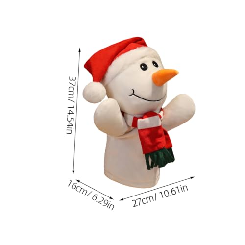 FUNOMOCYA Weihnachtlicher Schneemann Handpuppe Plüsch für Eltern Junge Mädchen Interaktion Lernspielzeug Weiß FUNOMOCYA Weihnachtlicher Schneemann Handpuppe Plüsch für Eltern Junge Mädchen Interaktion Lernspielzeug Weiß von FUNOMOCYA