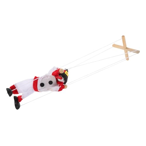 FUNOMOCYA Weihnachtlicher Stoff schneemann Marionettenpuppe mit Zugfäden Kreative Handpuppe für Fantasievolles Rollenspiel und Partyspaß Weiches Material Motorikfördernd von FUNOMOCYA