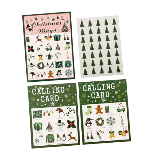 FUNOMOCYA Weihnachtliches Bingo Spielset Papierkarten Spieler Buntes Design Langlebig für Familien und Kinderparty Weihnachtsfeier Gesellschaftsspiel Zufällige Farbe FUNOMOCYA Weihnachtliches Bingo Spielset Papierkarten Spieler Buntes Design Langlebig für Familien und Kinderparty Weihnachtsfeier Gesellschaftsspiel Zufällige Farbe von FUNOMOCYA
