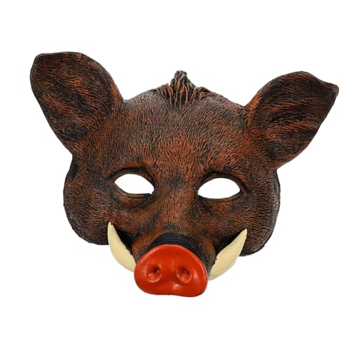 FUNOMOCYA Wildschwein Maske Halloween Karneval Party Tierkostüm Maske Braun für Erwachsene Cosplay Fasching Maskerade Zubehör Outdoor Dekoration FUNOMOCYA Wildschwein Maske Halloween Karneval Party Tierkostüm Maske Braun für Erwachsene Cosplay Fasching Maskerade Zubehör Outdoor Dekoration von FUNOMOCYA