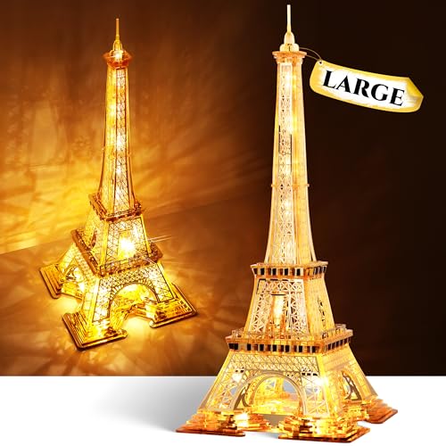 FUNPOLA LED 3D Puzzle Eiffel Tower (Standard-Gold) von FUNPOLA