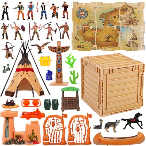 FUNSHOWCASE Wilder Westen Cowboy Indianer Spielset 47 Figuren à 7,5 cm in Aufbewahrungsbox FUNSHOWCASE Wilder Westen Cowboy Indianer Spielset 47 Figuren à 7,5 cm in Aufbewahrungsbox von FUNSHOWCASE