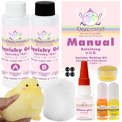 Squishy Bastelset Flüssigsilikon Große Küken mit schrägem Kopf Silikonform Taba Fufu Squishy Maker von FUNSHOWCASE