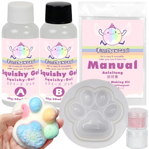 Squishy Bastelset Flüssigsilikon Große Pfoten-Silikonform Flockpulver Squishy Bastelset Flüssigsilikon Große Pfoten-Silikonform Flockpulver von FUNSHOWCASE
