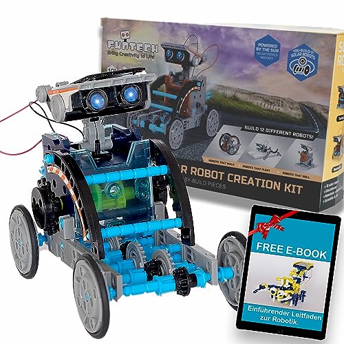 FUNTECH Solar Roboter 12 in 1 für Kinder ab 8 Jahren und älter, Lernspielzeug, Roboter bausatz, STEM Lern- und Wissenschaftsbaukasten, Geschenke für Jungen und Mädchen (190 STÜCK) von FUNTECH