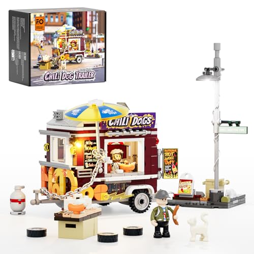 FUNWHOLE Chili-Wurst-Anhänger Beleuchtung Klemmbausteine, Geschenk Geburtstag & Festtagsgeschenk, Modular Building,City Food Truck Chili Dog Trailer 515 Pcs für Erwachsene und Jugendliche,F9046 FUNWHOLE Chili-Wurst-Anhänger Beleuchtung Klemmbausteine, Geschenk Geburtstag & Festtagsgeschenk, Modular Building,City Food Truck Chili Dog Trailer 515 Pcs für Erwachsene und Jugendliche,F9046 von FUNWHOLE