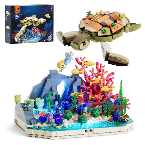 FUNWHOLE Schildkrötenriff-Traum Bauset mit Licht, 835Pcs, Schildkröte Tier-Figuren mit Fantasie-Korallenriff, Geschenk für Jugendliche und Meeresliebhaber,F9072 FUNWHOLE Schildkrötenriff-Traum Bauset mit Licht, 835Pcs, Schildkröte Tier-Figuren mit Fantasie-Korallenriff, Geschenk für Jugendliche und Meeresliebhaber,F9072 von FUNWHOLE