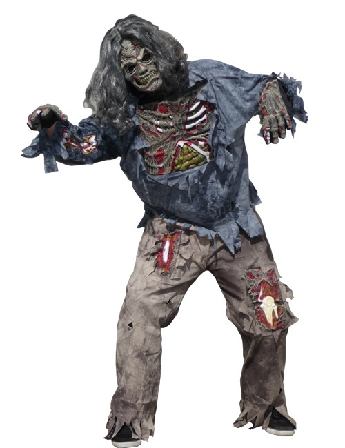 Zombie Halloween Kostüm grau-grün-blau Zombie Halloween Kostüm grau-grün-blau von FUNWORLD