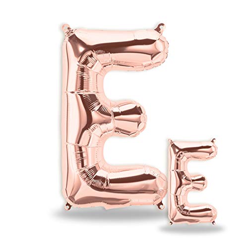FUNXGO® Buchstaben Folienballons in Rose Gold I 100cm + 40cm I Luftballon Buchstaben Dekoration I Deko zum Geburtstag I Fliegt mit Helium I Happy Birthday, Party, Hochzeit (Rosegold[E]) von FUNXGO