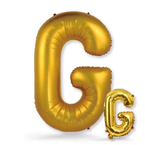 FUNXGO Folienballon Buchstabe G Gold Set - Langlebig und stabil, Kindergeburtstag, Elegante Dekoration, Perfekte Wahl für Ihre Feier - Ballon G FUNXGO Folienballon Buchstabe G Gold Set - Langlebig und stabil, Kindergeburtstag, Elegante Dekoration, Perfekte Wahl für Ihre Feier - Ballon G von FUNXGO