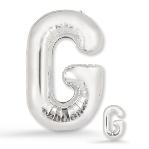 FUNXGO Folienballon Buchstabe G Silber Set - Langlebig und stabil, Kindergeburtstag, Elegante Dekoration, Perfekte Wahl für Ihre Feier - Ballon G FUNXGO Folienballon Buchstabe G Silber Set - Langlebig und stabil, Kindergeburtstag, Elegante Dekoration, Perfekte Wahl für Ihre Feier - Ballon G von FUNXGO