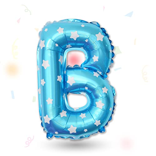FUNXGO Folienballon Buchstaben Blau B - Buchstaben Luftballon Klein B - ca. 40cm Nur Luftfüllung - Ideal für Geburtstag, Hochzeit & Party Deko - Ballon Buchstabe B Blau von FUNXGO