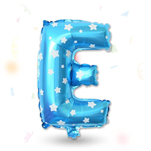 FUNXGO Folienballon Buchstaben Blau E - Buchstaben Luftballon Klein E - ca. 40cm Nur Luftfüllung - Ideal für Geburtstag, Hochzeit & Party Deko - Ballon Buchstabe E Blau von FUNXGO