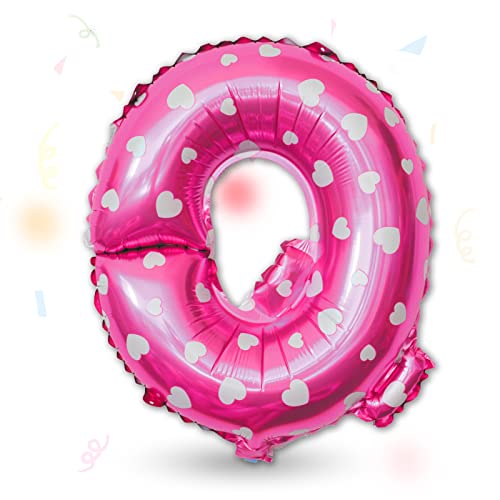 FUNXGO Folienballon Buchstaben Pink Q - Buchstaben Luftballon Klein Q - ca. 40cm Nur Luftfüllung - Ideal für Geburtstag, Hochzeit & Party Deko - Ballon Buchstabe Q Pink von FUNXGO