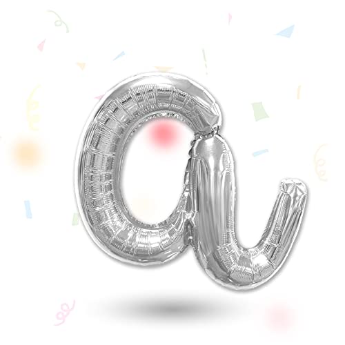 FUNXGO Folienballon Buchstaben Silber a - Buchstaben Luftballon Klein a - ca. 40cm Nur Luftfüllung - Ideal für Geburtstag, Hochzeit & Party Deko - Ballon Buchstabe A Silber von FUNXGO