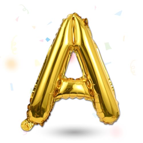 FUNXGO Folienballon Buchstaben gold A - Buchstaben Luftballon Klein A - ca. 40cm Nur Luftfüllung - Ideal für Geburtstag, Hochzeit & Party Deko - Ballon Buchstabe A gold FUNXGO Folienballon Buchstaben gold A - Buchstaben Luftballon Klein A - ca. 40cm Nur Luftfüllung - Ideal für Geburtstag, Hochzeit & Party Deko - Ballon Buchstabe A gold von FUNXGO