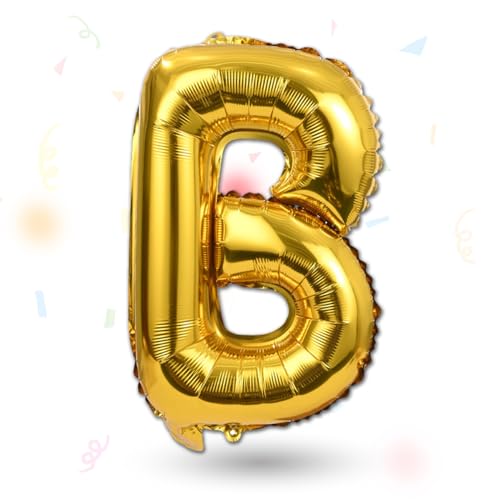 FUNXGO Folienballon Buchstaben gold B - Buchstaben Luftballon Klein B - ca. 40cm Nur Luftfüllung - Ideal für Geburtstag, Hochzeit & Party Deko - Ballon Buchstabe B gold FUNXGO Folienballon Buchstaben gold B - Buchstaben Luftballon Klein B - ca. 40cm Nur Luftfüllung - Ideal für Geburtstag, Hochzeit & Party Deko - Ballon Buchstabe B gold von FUNXGO