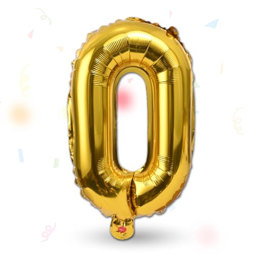 FUNXGO Folienballon Buchstaben gold O - Buchstaben Luftballon Klein O - ca. 40cm Nur Luftfüllung - Ideal für Geburtstag, Hochzeit & Party Deko - Ballon Buchstabe O gold von FUNXGO