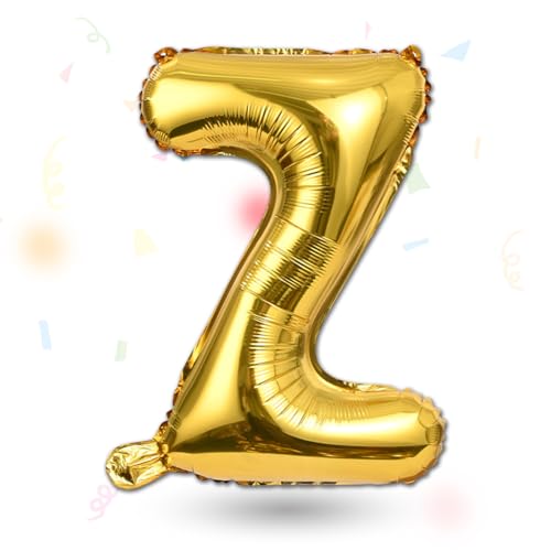 FUNXGO Folienballon Buchstaben gold Z - Buchstaben Luftballon Klein Z - ca. 40cm Nur Luftfüllung - Ideal für Geburtstag, Hochzeit & Party Deko - Ballon Buchstabe Z gold FUNXGO Folienballon Buchstaben gold Z - Buchstaben Luftballon Klein Z - ca. 40cm Nur Luftfüllung - Ideal für Geburtstag, Hochzeit & Party Deko - Ballon Buchstabe Z gold von FUNXGO