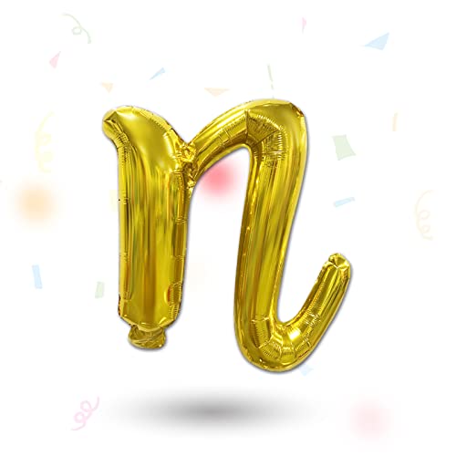 FUNXGO Folienballon Buchstaben Gold n - Buchstaben Luftballon Klein n - ca. 40cm Nur Luftfüllung - Ideal für Geburtstag, Hochzeit & Party Deko - Ballon Buchstabe N Gold FUNXGO Folienballon Buchstaben Gold n - Buchstaben Luftballon Klein n - ca. 40cm Nur Luftfüllung - Ideal für Geburtstag, Hochzeit & Party Deko - Ballon Buchstabe N Gold von FUNXGO