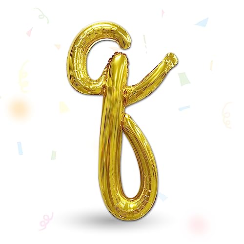 FUNXGO Folienballon Buchstaben Gold q - Buchstaben Luftballon Klein q - ca. 40cm Nur Luftfüllung - Ideal für Geburtstag, Hochzeit & Party Deko - Ballon Buchstabe Q Gold von FUNXGO
