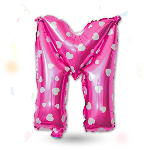 FUNXGO Folienballon Buchstaben Pink M - Buchstaben Luftballon Klein M - ca. 40cm Nur Luftfüllung - Ideal für Geburtstag, Hochzeit & Party Deko - Ballon Buchstabe M Pink FUNXGO Folienballon Buchstaben Pink M - Buchstaben Luftballon Klein M - ca. 40cm Nur Luftfüllung - Ideal für Geburtstag, Hochzeit & Party Deko - Ballon Buchstabe M Pink von FUNXGO