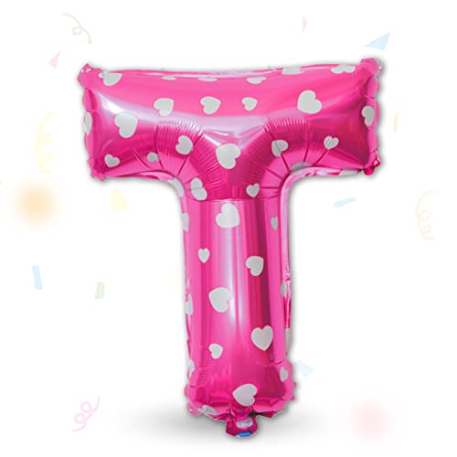 FUNXGO Folienballon Buchstaben Pink T - Buchstaben Luftballon Klein T - ca. 40cm Nur Luftfüllung - Ideal für Geburtstag, Hochzeit & Party Deko - Ballon Buchstabe T Pink FUNXGO Folienballon Buchstaben Pink T - Buchstaben Luftballon Klein T - ca. 40cm Nur Luftfüllung - Ideal für Geburtstag, Hochzeit & Party Deko - Ballon Buchstabe T Pink von FUNXGO