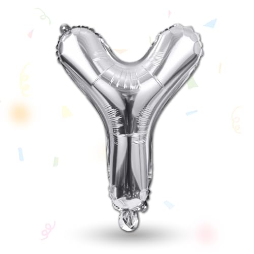 FUNXGO Folienballon Buchstaben silber Y - Buchstaben Luftballon Klein Y - ca. 40cm Nur Luftfüllung - Ideal für Geburtstag, Hochzeit & Party Deko - Ballon Buchstabe Y silber FUNXGO Folienballon Buchstaben silber Y - Buchstaben Luftballon Klein Y - ca. 40cm Nur Luftfüllung - Ideal für Geburtstag, Hochzeit & Party Deko - Ballon Buchstabe Y silber von FUNXGO