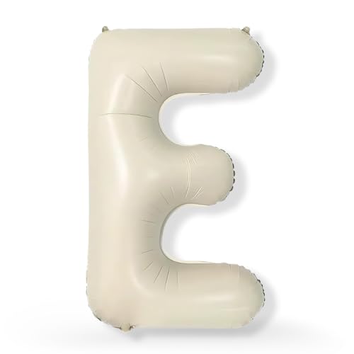 FUNXGO XXL Folienballon Buchstabe E Champagner ca. 100cm - Riesen Alphabet Ballon - Helium oder Luftfüllung - Ideal für Geburtstag, Hochzeit, Jubiläum, Party Deko & JGA - Ballon E Champagner von FUNXGO