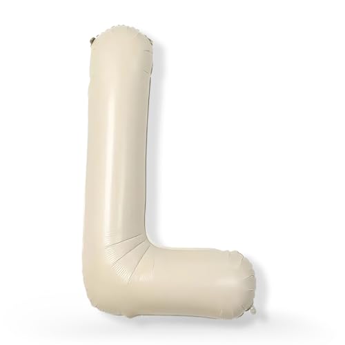 FUNXGO XXL Folienballon Buchstabe L Champagner ca. 100cm - Riesen Alphabet Ballon - Helium oder Luftfüllung - Ideal für Geburtstag, Hochzeit, Jubiläum, Party Deko & JGA - Ballon L Champagner von FUNXGO