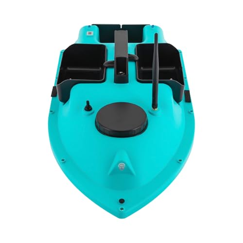 52W Angelboot Futterboot mit GPS, 4-Köderboxen Angeln Köderboot Angeln Köder Boot mit Navigationslicht, ABS, Mit Fernbedienung 600m, Fischfinder und LED Fernsteuerung, Tasche, IP65, Frosting, Blau von FUROMG