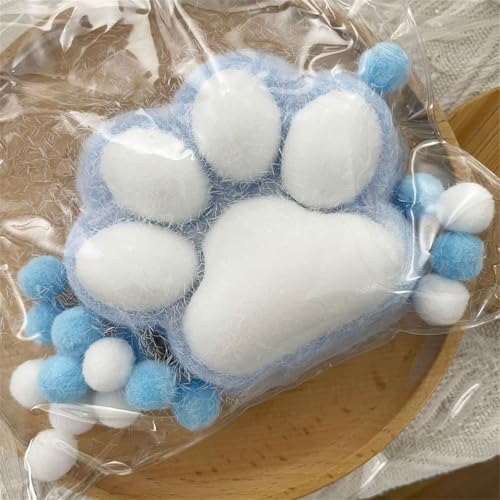 Cat Paw Squishy Big, Katzenpfoten Squeeze Quetschspielzeug, Riesiges Squishy-Spielzeug zum Stressabbau, Entspannungsspielzeug Katzenpfoten-Quetschbälle (Blau) von FUSHENGCHUANG