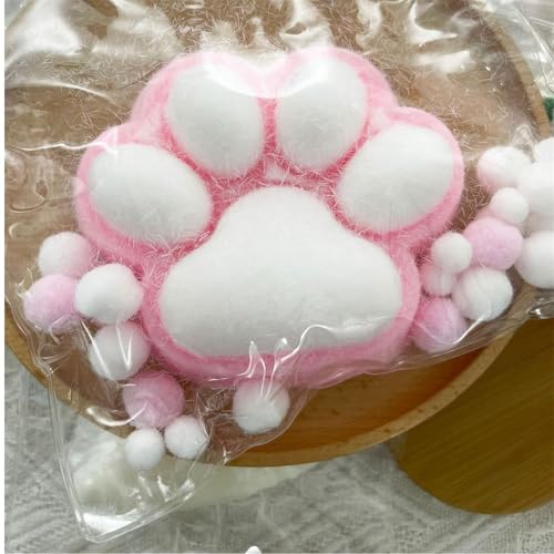 Cat Paw Squishy Big, Katzenpfoten Squeeze Quetschspielzeug, Riesiges Squishy-Spielzeug zum Stressabbau, Entspannungsspielzeug Katzenpfoten-Quetschbälle (Rosa) von FUSHENGCHUANG