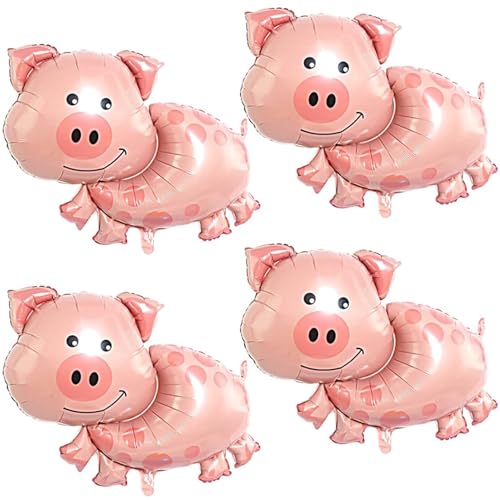 Rosa Schwein Folienballon, 4 Stück Schwein Folien Ballon, Heliumballon Geburtstag Dekoration Bauernhof Super Shape Folienballon Schweinchen Kindergeburtstag Partydeko Luftballons Supplies Rosa Schwein Folienballon, 4 Stück Schwein Folien Ballon, Heliumballon Geburtstag Dekoration Bauernhof Super Shape Folienballon Schweinchen Kindergeburtstag Partydeko Luftballons Supplies von FUSHENGCHUANG