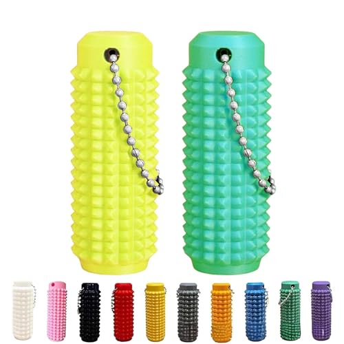Venting Key Pendant for Anxiety Relief Positive, Spiky Grippie Stim Keychain, Portable Pocket Mini Fidget Toys (2 PCS) von FUSHENGCHUANG